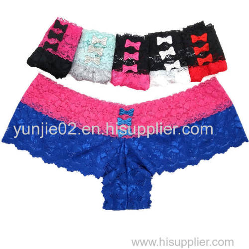 Lace Splicing Colors Boyshorts