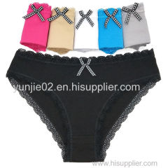 Yun Meng Ni New Style Young Girls Sexy Briefs Size M L XL Women Cotton Panties with Bow Women Lingerie