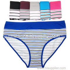 Yun Meng Ni New Style XXL XXXL XXXXL Women Plus Size Cotton Panties Ladies Striped Print Underwear
