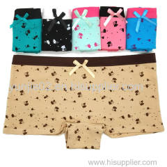 Hot Sale Yun Meng Ni Women Cotton Boyshort Ladies Panties Girls Print Boyshort