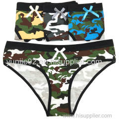 Yun Meng Ni Sexy Camouflage Cotton Mature Women's Panties for Girls