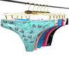 Fashion Sexy Lingerie Women Cotton Print Thongs Girls T-back Briefs