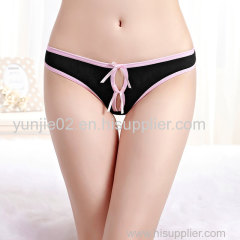 STOCK and OEM Hot Sale Sexy Lingerie Women Cotton Solid G-string Sexy Ladies Thongs