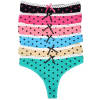 Yun Meng Ni Fancy Cute Dots Print Pink Cotton Teen Sexy Girls Thongs Ladies Thongs G-stringor for teen Girls