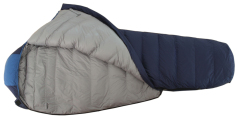 Down filled sleeping bag for cold weather