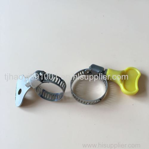 Plastic and stainless steel Butterfly Handle American/German Type Hose Clamp