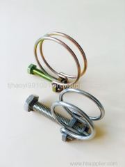 Low Price Double Wire Formed Spring Pipe Clamps Double Wire Hose Clamp