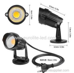 euroliteLed 3W 5W COB lamp ip65 w EU USA Power Factor 0.9up cable plug lawn lamp sculpture light pond light