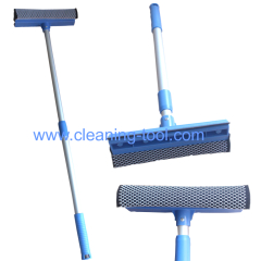 sponge mesh window washer & rubber squeegee with Aluminum handle
