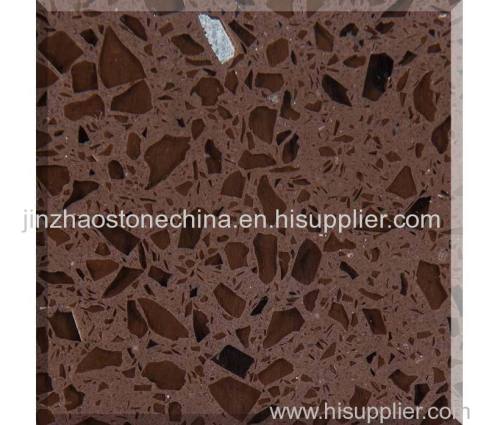 Supply Crystal Brown Quartz Stone Slabs