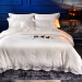 100% cotton bedding set luxury lace princess bedroom set queen king size Bedspread flat sheet set Embroidery Duvet cover