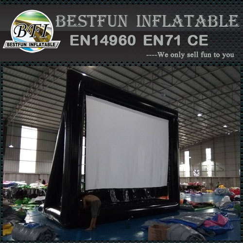Inflatable outdoor movie screen
