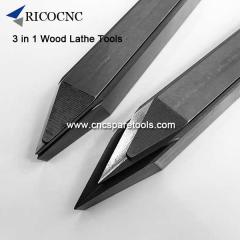 3 in 1 Wood Lathe Tools Woodturning Lathe Knives for Wood Lathing