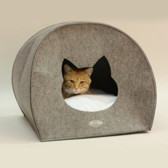 Comfortable and Attractive 100% wool felt pet house pet bed carry bag for cats and dogs