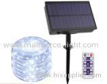 100LED Solar High Bright Remote Control Tube Lamp 8 Mode