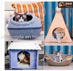 Creative portable back - arm outdoor felt one comfortable soft environmental handmade felt pet nest