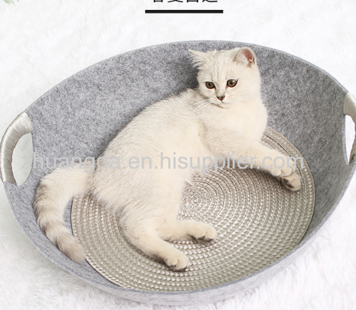 Creative portable back - arm outdoor felt one comfortable soft environmental handmade felt pet nest