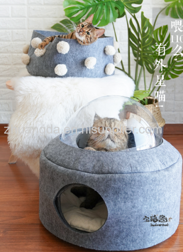 Creative portable back - arm outdoor felt one comfortable soft environmental handmade felt pet nest