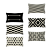 Rectangle Cushion Cover Geometry Pillow Cover Nordic Style Decoration Throw Pillow Covers Zigzag 30X50 Cotton Linen