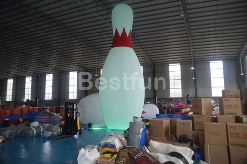 Costumes advertising inflatable LED bowling pins