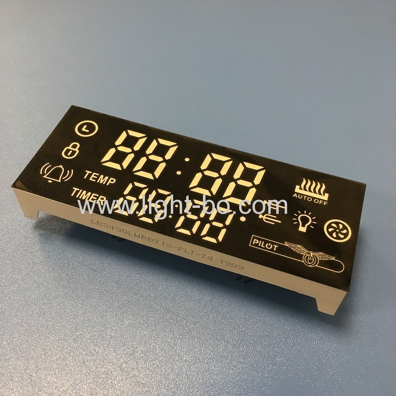 display led multicolor a 7 segmenti personalizzato a 8 cifre per pannello di controllo del timer del forno