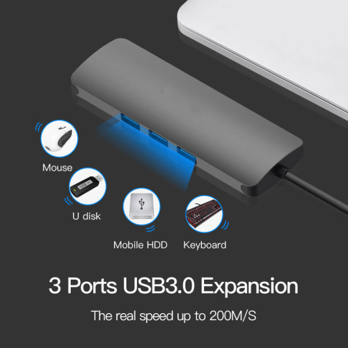 MC Thunderbolt 3 Dock USB Hub Type C to HDMI USB3.0 RJ45 Adapter for MacBook Usb C Adapter