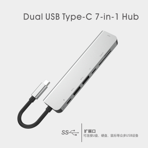 MC 7 in 1 USB Type C Hub Hdmi 4K USB C Hub to Gigabit Ethernet Rj45 Lan Adapter for Macbook Pro