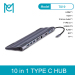 MC 10 In 1 USB C HUB Type C HUB to Multi USB 3.0 HDMI RJ45 VGA 3.5mm Jack PD Charging For MacBook