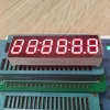 Super bright red 0.36" 6 digit 7 segment led clock display common anode for instrument panel