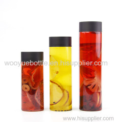 Clear Cylinder Glass Bottle