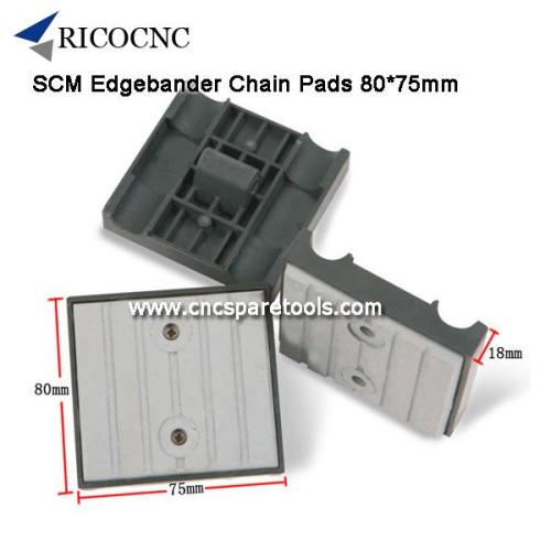 80x75mm SCM Edgebander Track Pads CNC Chain Pads for SCM Brandt