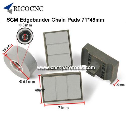 71x48mm SCM Edgebander Track Pads Edgebanding Machine Chain Pads for SCM 