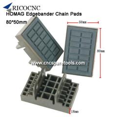 80x50mm HOMAG Edgebander Track Pads Conveyance Chain Pads for BIESSE Edgebanding Machine