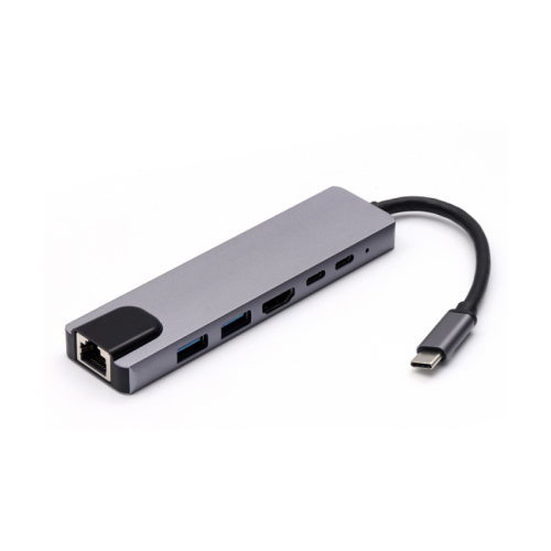 MC USB C HUB to HDMI USB 3.0 RJ45 SD Carder Reader Adapter USB Splitter for MacBook Pro Air Expand 6 in 1USB Port Type C