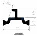 20mm Eurogroove Design Extruded PA66 GF25 Thermal Break Polyamide Profiles