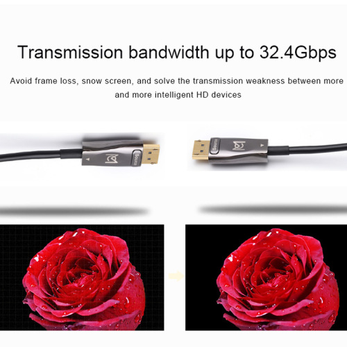 MC DP To DP 1.4 Optical Fiber Cable 10m 50m 100m 8K@60Hz 4K@144Hz DisplayPort Cables 32.4Gbps DisplayPort 1.4 Cable