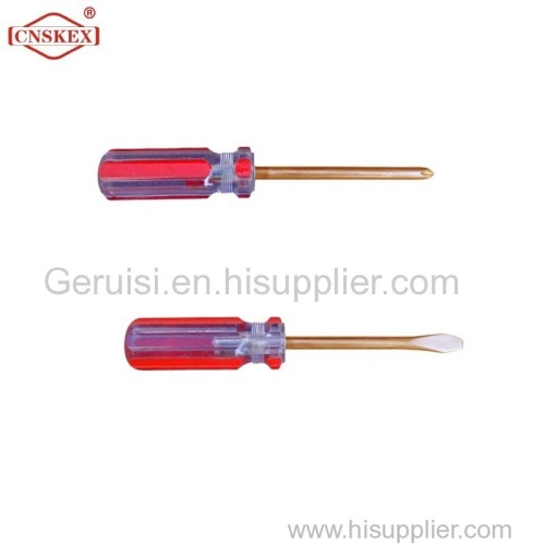 Non sparking Slotted  Phillips Screwdriver(Plastic Handle) Al-cu Be-cu safety manual tools 