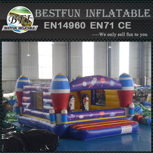 Inflatable Rocket Ship Bounce