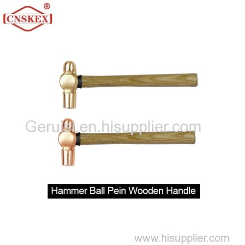 Sikai factory sale non sparking Hammer Ball Pein Wooden Handle safety Manual tools