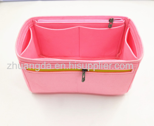 Felt cosmetic bag multi-functional storage bag large capacity felt bag can be customized simple lining bag