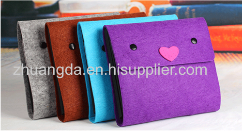 Felt cosmetic bag multi-functional storage bag large capacity felt bag can be customized simple lining bag