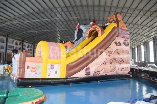 Commercial outdoor pirate theme inflatable slide