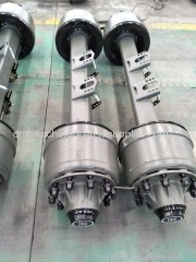 Semi trailer axle for mechanical suspension and lifting air suspension