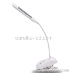 euroliteLED 2.5W Solar Desk Clip USB LED Lamp Adjustable Flexible Goose Neck Eye Protection 2 Brightness Mode