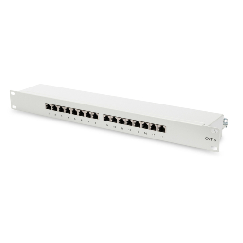 MC CAT 6 Class E Patch Panel Unshielded 48-Port RJ45 8P8C LSA 2U Rack Mount Color Black