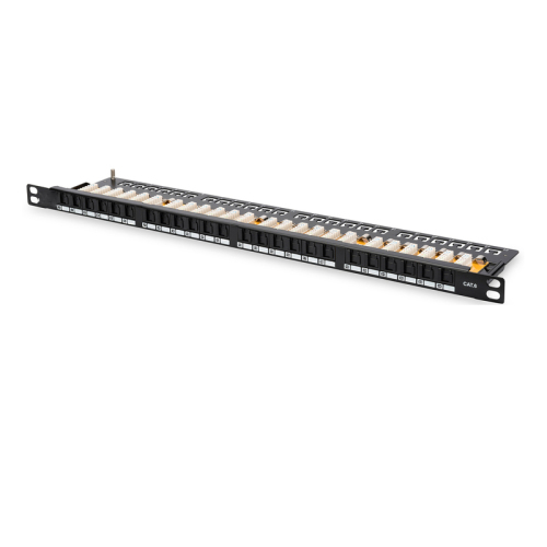 MC CAT 6 Patch Panel Unshielded 24-port RJ45 with Shutter 8P8C LSA 0.5U