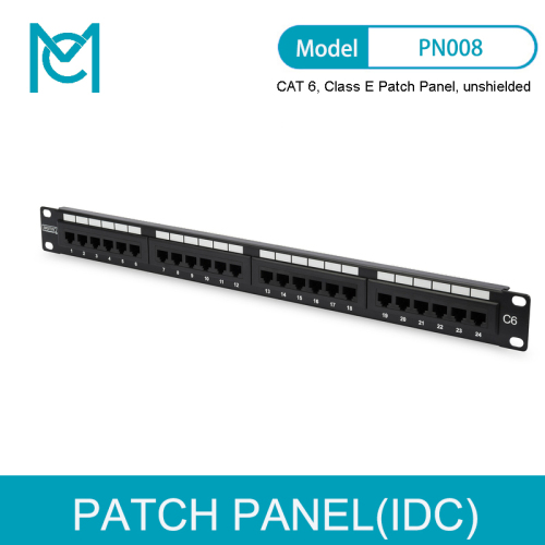 MC CAT 6 Class E Patch Panel Unshielded 24-port RJ45 8P8C