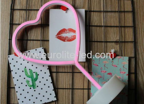 Led Neon Love Heart Night Light Fevistal Holiday Decration Light