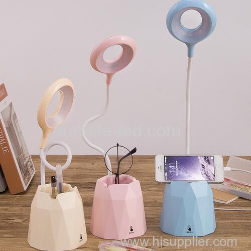 euroliteLED 2.5W Pink Dimmable Multi-use Desk Lamp Rechargeable 4000mAh 3 Gear Touch Control 4000K Eye-Caring Lamp