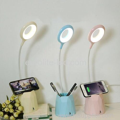 euroliteLED 2.5W Blue Dimmable Multi-use Desk Lamp Rechargeable 4000mAh 3 Gear Touch Control 4000K Eye-Caring Lamp